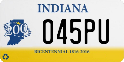 IN license plate 045PU