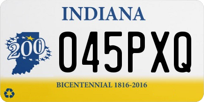 IN license plate 045PXQ
