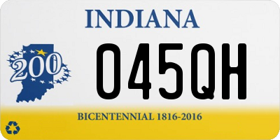 IN license plate 045QH