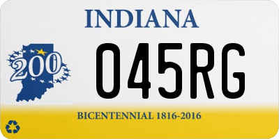 IN license plate 045RG