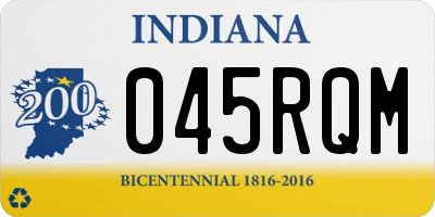 IN license plate 045RQM