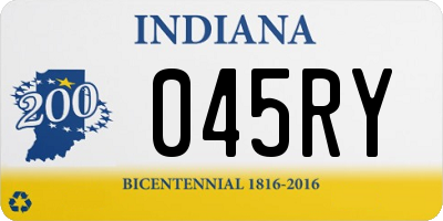 IN license plate 045RY