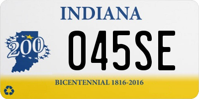 IN license plate 045SE