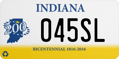 IN license plate 045SL