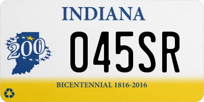 IN license plate 045SR