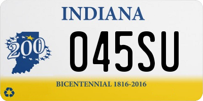 IN license plate 045SU