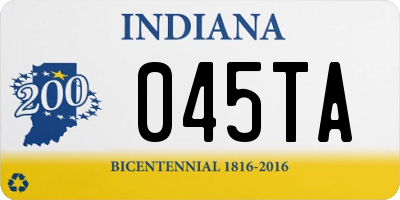 IN license plate 045TA