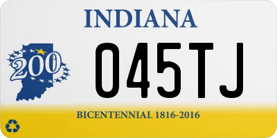 IN license plate 045TJ