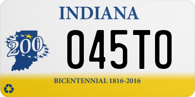 IN license plate 045TO