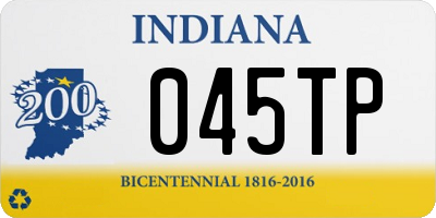 IN license plate 045TP