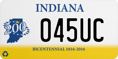 IN license plate 045UC