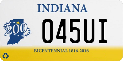 IN license plate 045UI