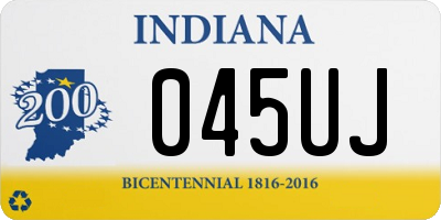 IN license plate 045UJ