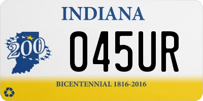 IN license plate 045UR