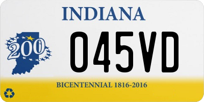 IN license plate 045VD