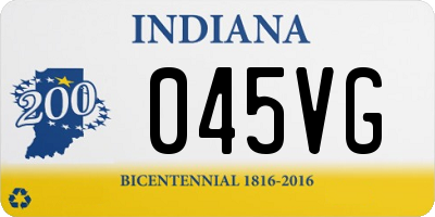 IN license plate 045VG