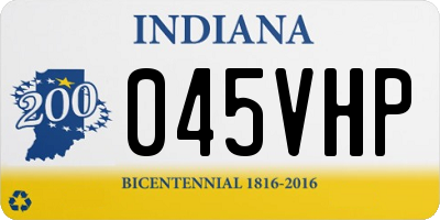 IN license plate 045VHP