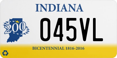 IN license plate 045VL