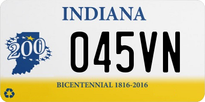 IN license plate 045VN