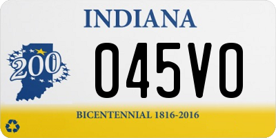 IN license plate 045VO