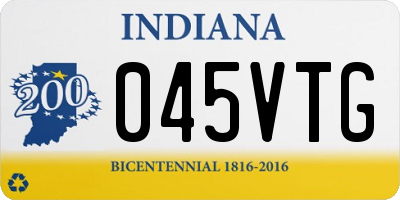 IN license plate 045VTG