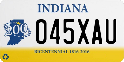 IN license plate 045XAU