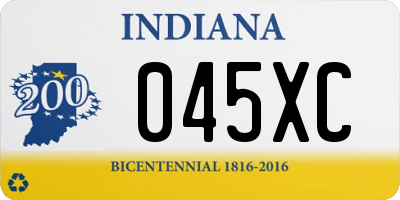 IN license plate 045XC