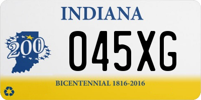 IN license plate 045XG