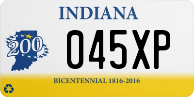 IN license plate 045XP