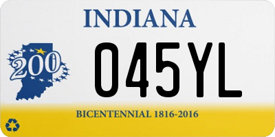 IN license plate 045YL