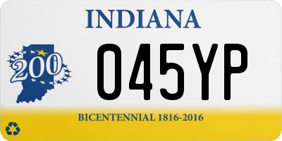 IN license plate 045YP