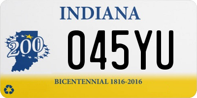 IN license plate 045YU