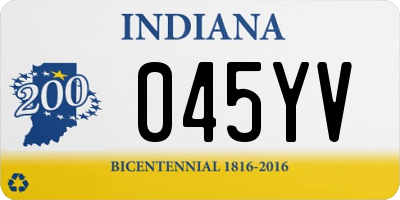 IN license plate 045YV