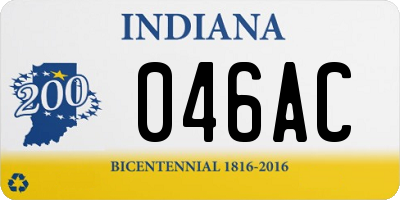 IN license plate 046AC