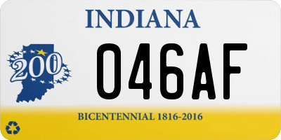 IN license plate 046AF