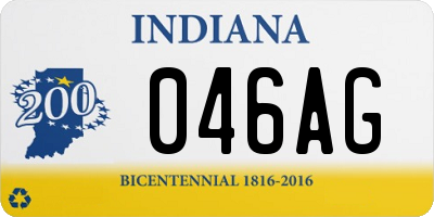 IN license plate 046AG