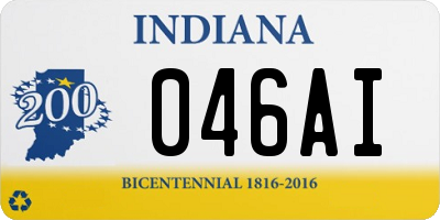 IN license plate 046AI