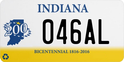 IN license plate 046AL