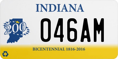 IN license plate 046AM