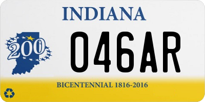 IN license plate 046AR