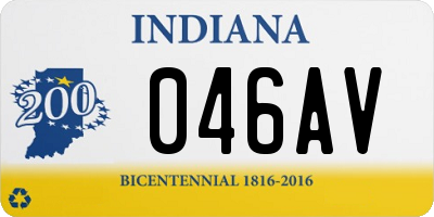 IN license plate 046AV