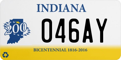 IN license plate 046AY