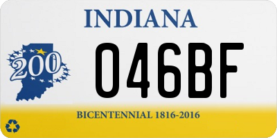 IN license plate 046BF