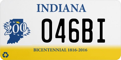 IN license plate 046BI