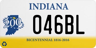 IN license plate 046BL