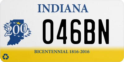 IN license plate 046BN