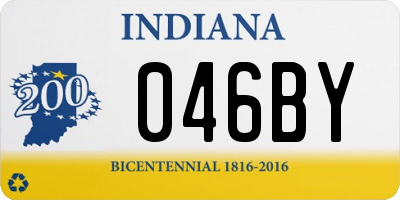 IN license plate 046BY