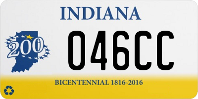 IN license plate 046CC