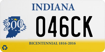 IN license plate 046CK