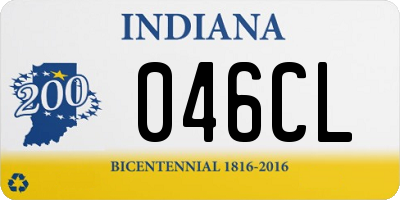 IN license plate 046CL